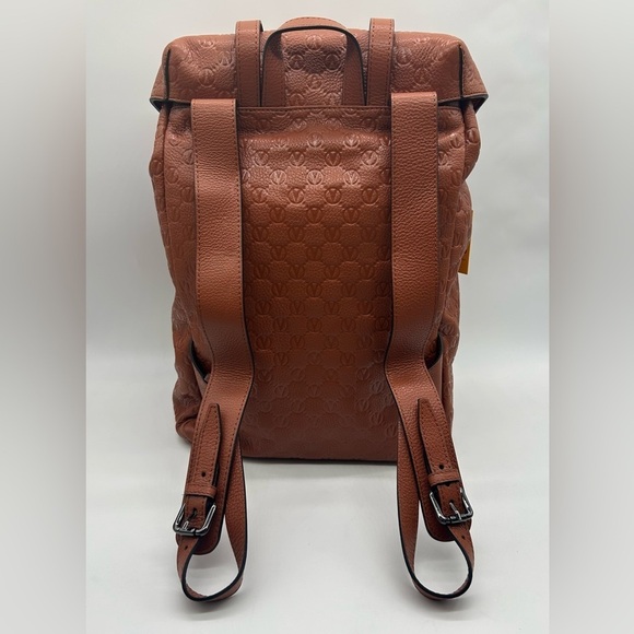 1713- Valentino By Mario Valentino Backpack Leather Made In Italy NWT - Picture 4 of 12